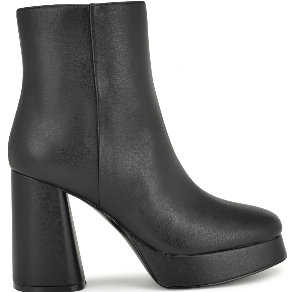 NINE WEST PLATFORM LEATHER Velo Dress Booties SIZE 11